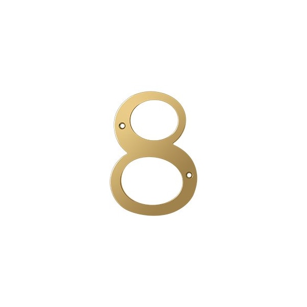 6 Numbers, Solid Brass, 10PK